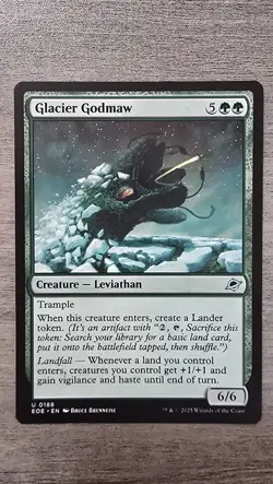 x4 Glacier Godmaw (U) #188 Edge of Eternities MTG Near Mint - Image 1