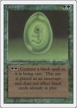 Lifeforce Revised MP MTG Green Enchantment Counter Black Spells - Image 1
