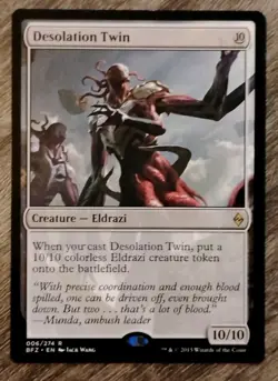 mtg. BATTLE FOR ZENDIKAR rare DESOLATION TWIN unplayed NM - Image 1