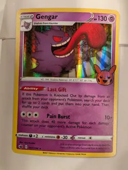 Gengar 057/198 Trick or Trade Haloween Chilling Reign Pokemon Holo Foil Nice! - Image 1