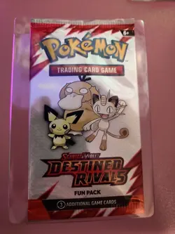 Pokemon Destined Rivals Fun Pack Sealed with 3 Cards - Image 1