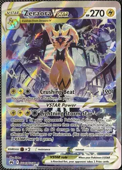 Zeraora VSTAR GG43/GG70 Crown Zenith: Galarian Gallery Holo - Pokemon Card - Image 1