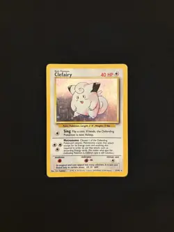 Pokemon TCG Clefairy 5/102 Base Set Holo Rare Unlimited WOTC Vintage - Image 1