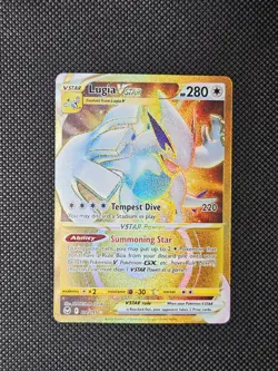 Pokemon TCG Lugia V Star 211/195 Rare Silver Tempest Sword & Shield Holo Gold - Image 1