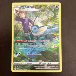 Pokemon TCG Vaporeon (Brilliant Stars TG02/TG30) Trainer Gallery Holo NM - Image 2