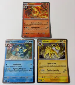Lot POKEMON Prismatic Cosmos HOLO Promo Jolteon 169 Vaporeon 168 Flareon 167 - Image 1