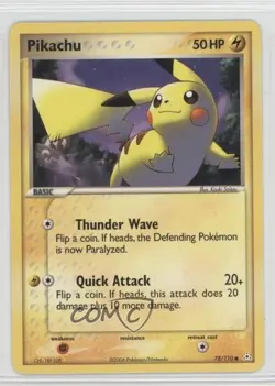 Pikachu Pokemon EX Holon Phantoms #78 2006 - Image 1