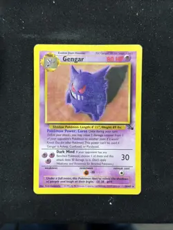 Gengar 20/62 Non Holo Fossil Pokemon TCG Unlimited - Image 1