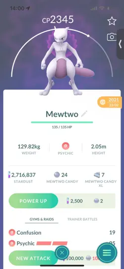 Pokemon Go Legendary Mewtwo ( Normal ) - Image 1