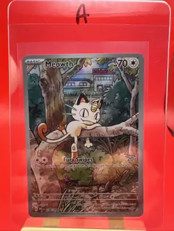 2025 Pokemon Mega Evolutions ME2 Phantasmal Flames Meowth 106/094 IR NM (A) - Image 1