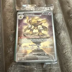 2025 Pokemon Center Stamp Alakazam 009 Black Star Promo Mega Evolution (MINT) - Image 1