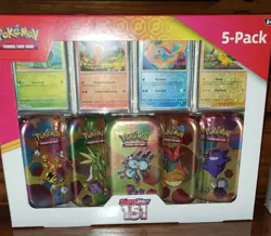 Pokemon TCG Scarlet & Violet 151 Mini Tins 5-Pack Costco Bundle Box New - Image 1