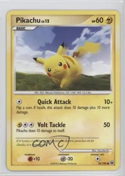 Pikachu Pokemon Diamond & Pearl Majestic Dawn #70 2008 - Image 1