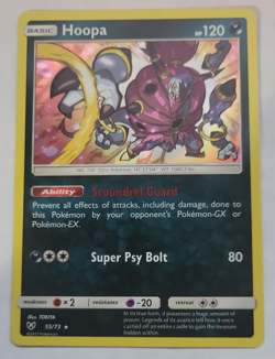 2017 Pokemon Shining Legends #55 Hoopa Holo Rare NM to Mint Condition - Image 1