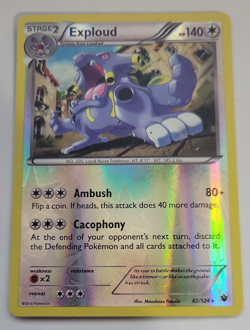 2016 Pokemon Fates Collide #82 Exploud Reverse Holo NM to Mint Condition - Image 1