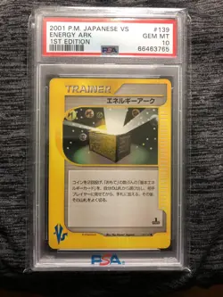 PSA 10 Gem Mint Pokemon Energy Ark Japanese VS 1st Edition 139 - Image 1