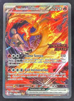 2025 Pokemon SV Destined Rivals - DRI EN #229/182 Team Rocket's Moltres ex - Image 1