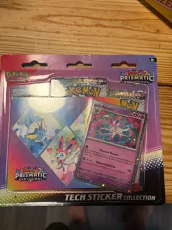 Pokemon TCG Prismatic Evolutions Tech Sticker Collection Set Lot Of 3 Sealed New - Image 1