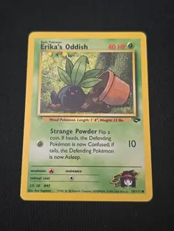 Erika's Oddish 70/132 Gym Challenge Regular WOTC Vintage 2000 Pokemon TCG LP - Image 1