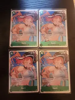 One Piece Tcg 4x Nami OP14-031 SR The Azure Sea's Seven Foil NM English Playset - Image 1