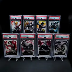 PSA 10 One Piece OP03 Pillars of Strength Complete Leader Parallel Set Japanese - Image 1