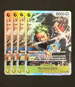 One Piece TCG - Roronoa Zoro Playset (x4) ST29-014 - Starter Deck (Egghead) NM - Image 1