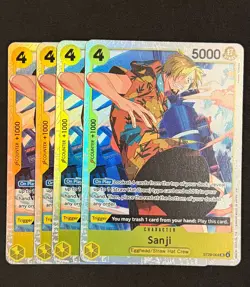 One Piece TCG - Sanji SR Playset (x4) ST29-004 - Starter Deck 29 (Egghead) NM - Image 1