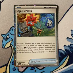 Ogre’s Mask (TWM 159/167) cosmos holo rare variant Pokemon card - Image 1