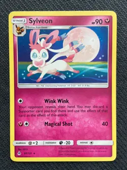 Pokemon 2018 Sun & Moon Forbidden Light Sylveon 87/131 - Rare Card NEAR MINT - Image 1