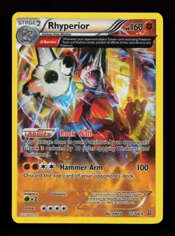 Rhyperior (Omega) 77/160 Holo Rare XY - Primal Clash Pokemon Card - Image 1