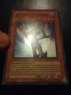 Yu-Gi-Oh! SUPER RARE HOLO CARD NEO-SPACIAN AQUA DOLPHIN POTD-EN003 1ST NM - Image 2