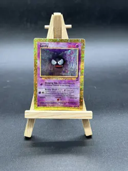 Gastly 75/130 HOLO Prism Vintage Pokemon Vending Golden Sticker Card. V Rare - Image 1