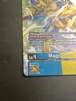 Magnamon Lv.4 Digimon Card Game BT21-036 Holo Foil Rare Near Mint English - Image 2