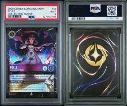 Belle 41/P3 Lorcana Card Disney Park Promo 2025 Fabled Collection Quest PSA 9 - Image 3