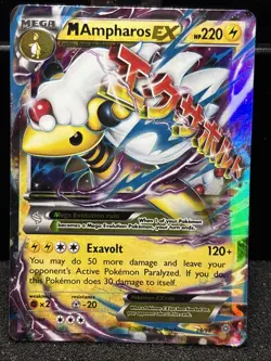 Pokemon Card - M Ampharos EX 28/98 XY - Ancient Origins Ultra Rare Holo - Image 1