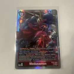 Digimon Card Game Medusamon BT21-029 SR World Convergence Holo Near Mint - Image 1