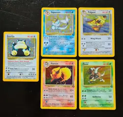 Pokemon WOTC Vintage Holo Lot - 1999 MP~LP & No Symbol Jungle Snorlax Error Card - Image 5