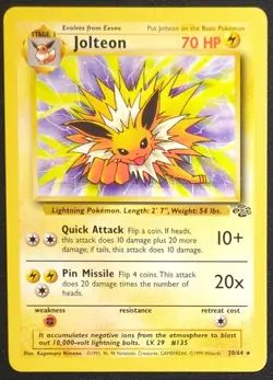 Jolteon Non Holo 20/64 Jungle Pokemon Card - Image 1