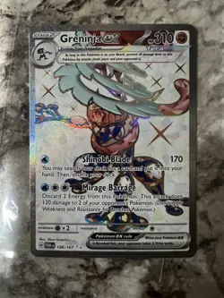 Pokemon TCG Greninja EX Twilight Masquerade Ultra Rare Card 198/167 NM Condition - Image 1
