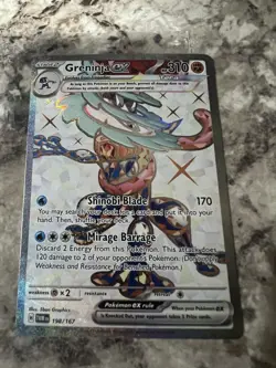 Pokemon TCG Greninja EX Twilight Masquerade Ultra Rare Card 198/167 NM Condition - Image 2