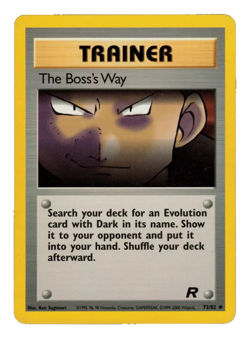 The Boss's Way 73/82 Rocket Set WOTC Pokemon Card LP - Image 1