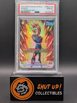 Majin Vegeta FB03-089 Super Rare Alt Art Dragon Ball Fusion World Card PSA 10 - Image 1