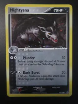 MIGHTYENA HOLO POKEMON CARD 18/108 EX POWER KEEPERS NEVER PLAYED NM- - Image 1