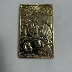 Charizard Pokemon 23K Gold Plated Card Vintage Nintendo 1999 Burger King Promo - Image 1