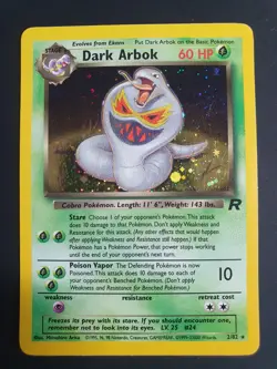 Dark Arbok 2/82 Holo - Team Rocket Set - Pokemon Card - Lightly Played - Image 1