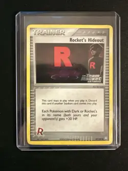 Pokemon TCG Rocket’s Hideout Trainer Card Holo Team Rocket Returns Stamp - Image 3