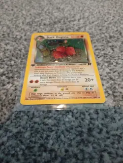 Pokemon TCG 2000 Team Rocket Dark Dugtrio Holo Card 6/82 1st Edition - Image 1