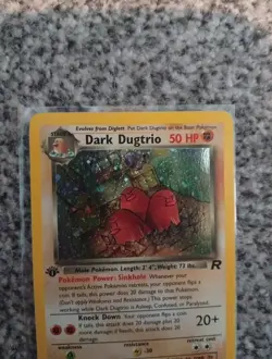 Pokemon TCG 2000 Team Rocket Dark Dugtrio Holo Card 6/82 1st Edition - Image 2