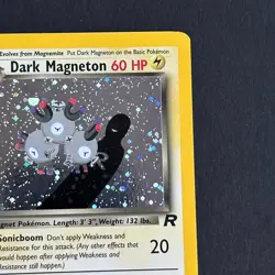 1st Edition Dark Magneton 11/82 Team Rocket Holo Rare Pokemon Card - Image 3