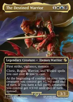 The Destined Warrior - Foil Extended Art FIC NM MTG - Image 1
